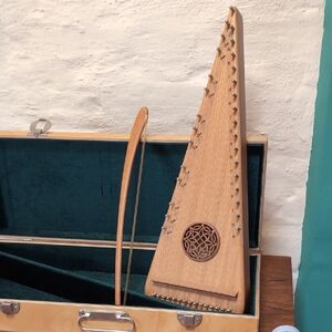 Hand Made WoodenBowed Psaltry Stringed Instrument with Case-Bow Unicorn Strings